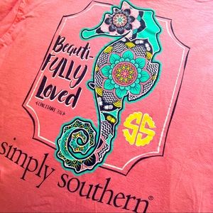 Simply Southern, size L women’s pale pink tee shirt, NWOT